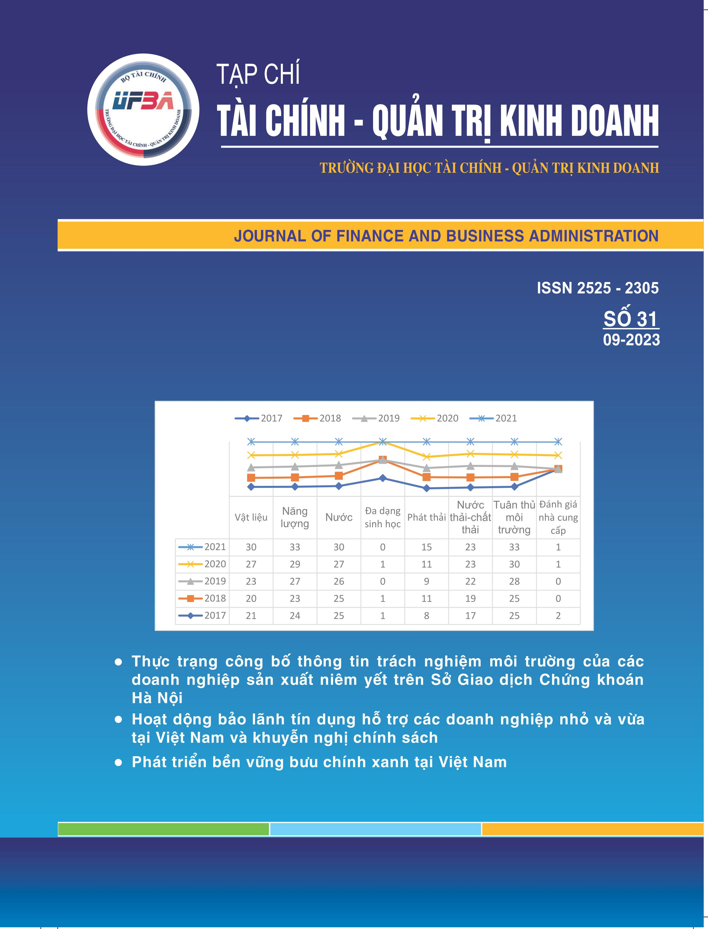 JOURNAL OF FINANCE AND BUSINESS ADMINISTRATION, NUM 31.T09_2023